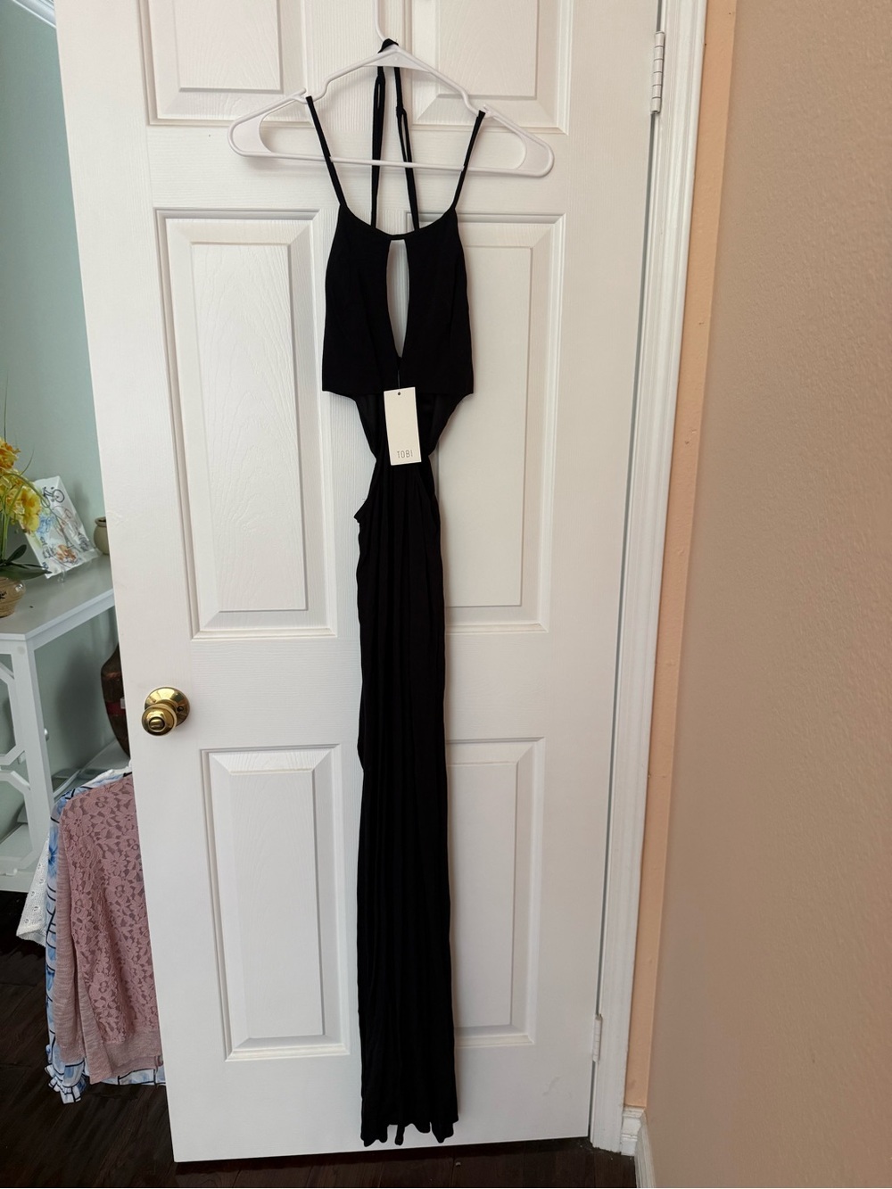 Tobi Black Strappy Cutout Maxi Dress